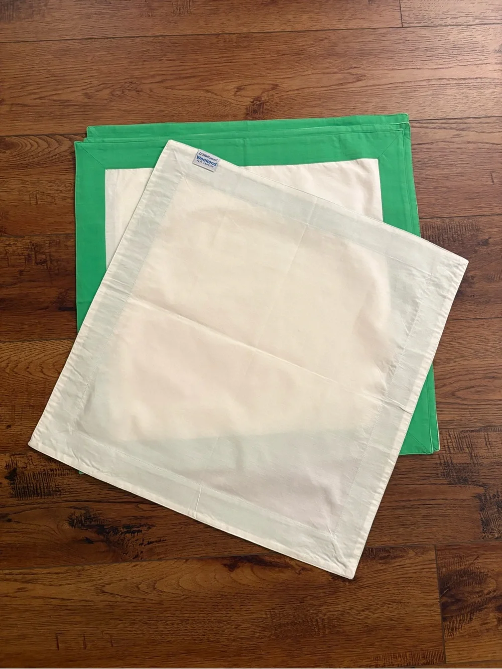 Home James Hamptons 16 Pc Cotton Table Linen Set Green Placemats Napkins